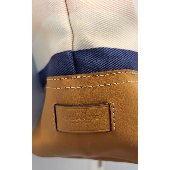 Coach Hadley Multistripe Canvas/Leather Duffle Tote M1382-F30041 - Picture 16 of 16